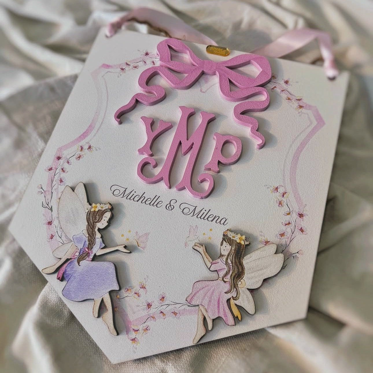 Personalized Baby Banner Sign - Wooden Wall Decor with 3D Details