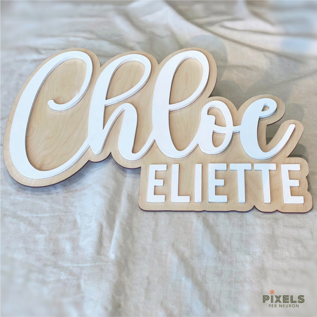 3D Wooden Name Sign – Custom Wall Decor