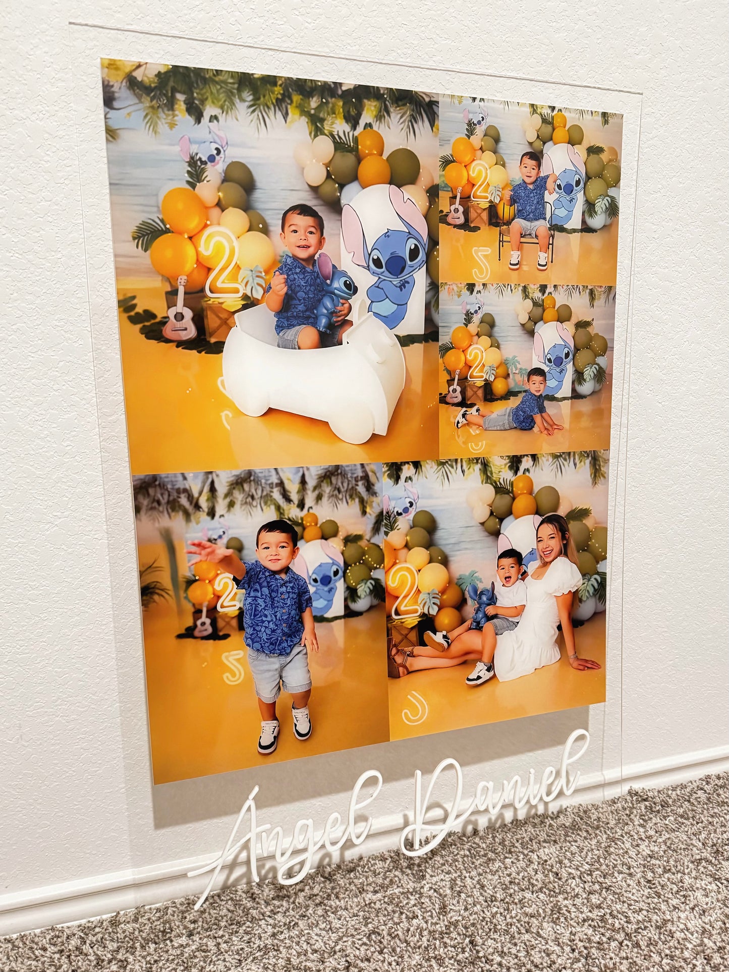 Custom Acrylic Welcome Sign with Photo – High-Resolution UV Printing or 3D Raised Lettering