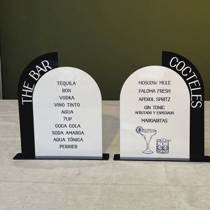 Acrylic Bar and Menu Signs