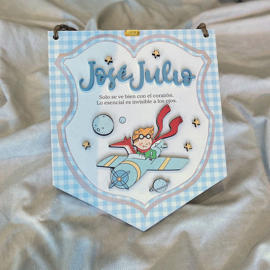 Personalized Baby Banner Sign - Wooden Wall Decor with 3D Details